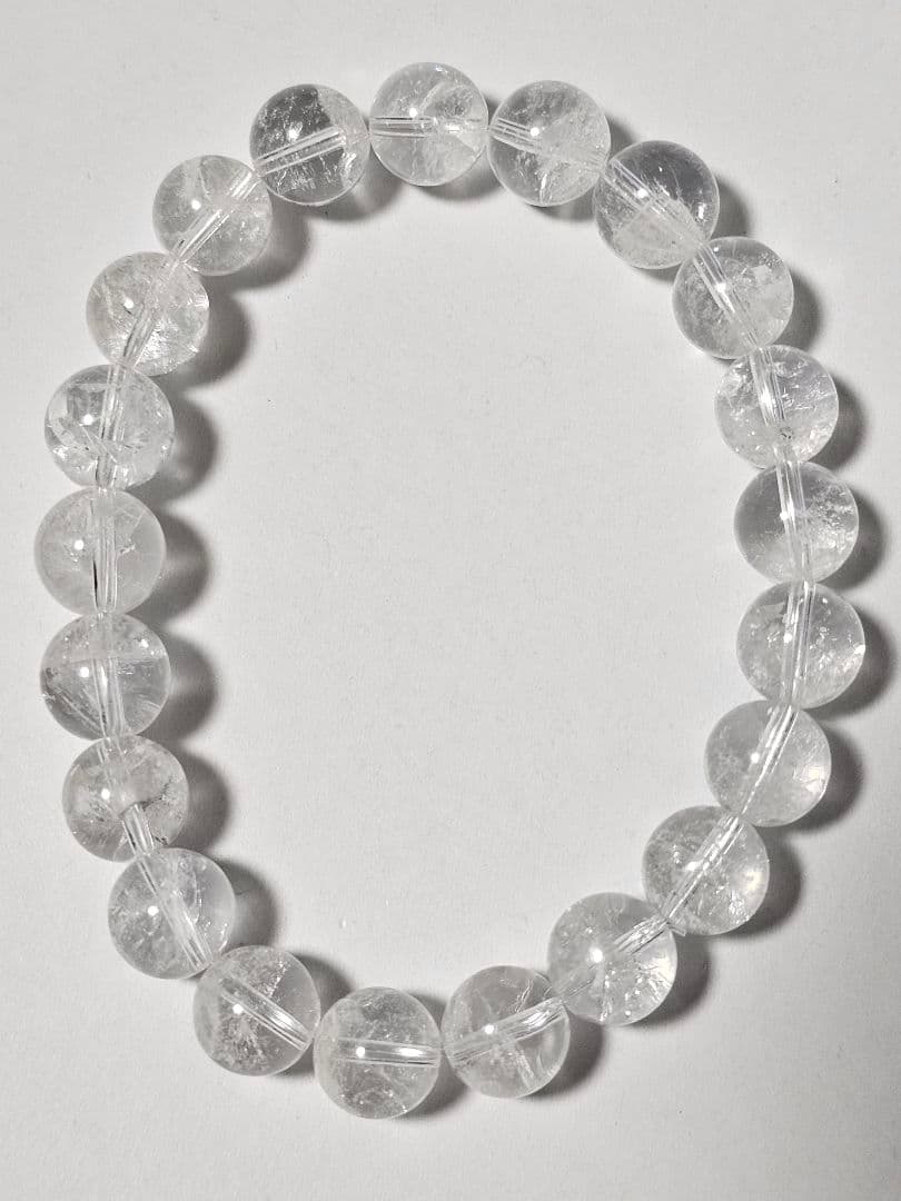 【希少】9㎜　貫入水晶(クォーツインクォーツ)ブレスレット
