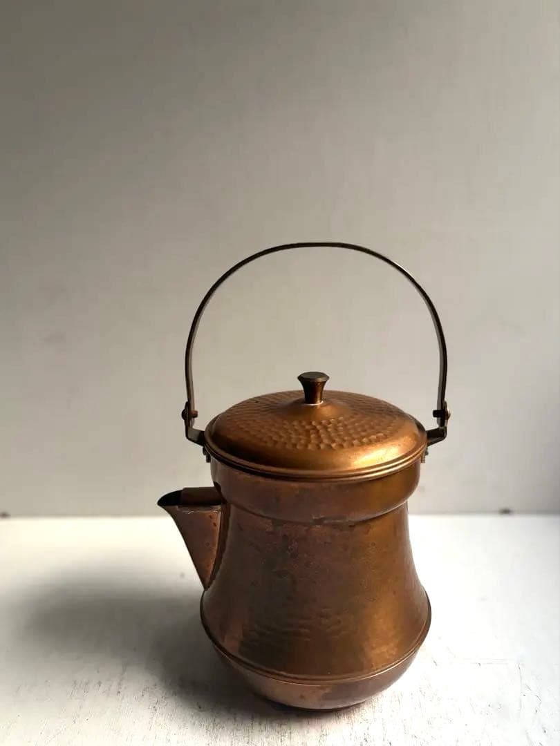 811 ヴィンテージ 純銅製ケトル やかん ポット 民芸 工芸 美品