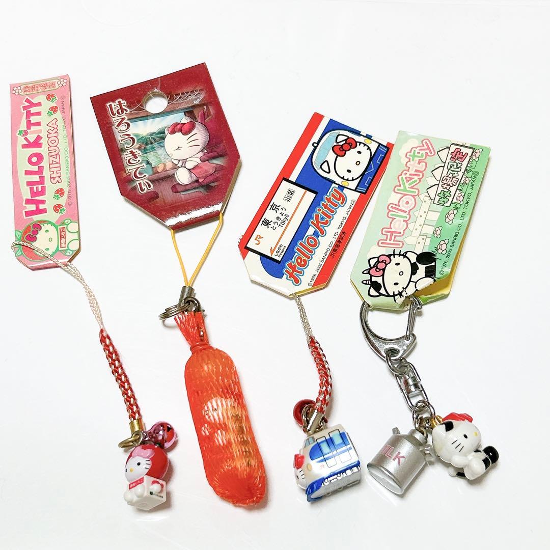 ハローキティ　ご当地キティ　激レア　ストラップ4点セット　日本限定ショッパー付き