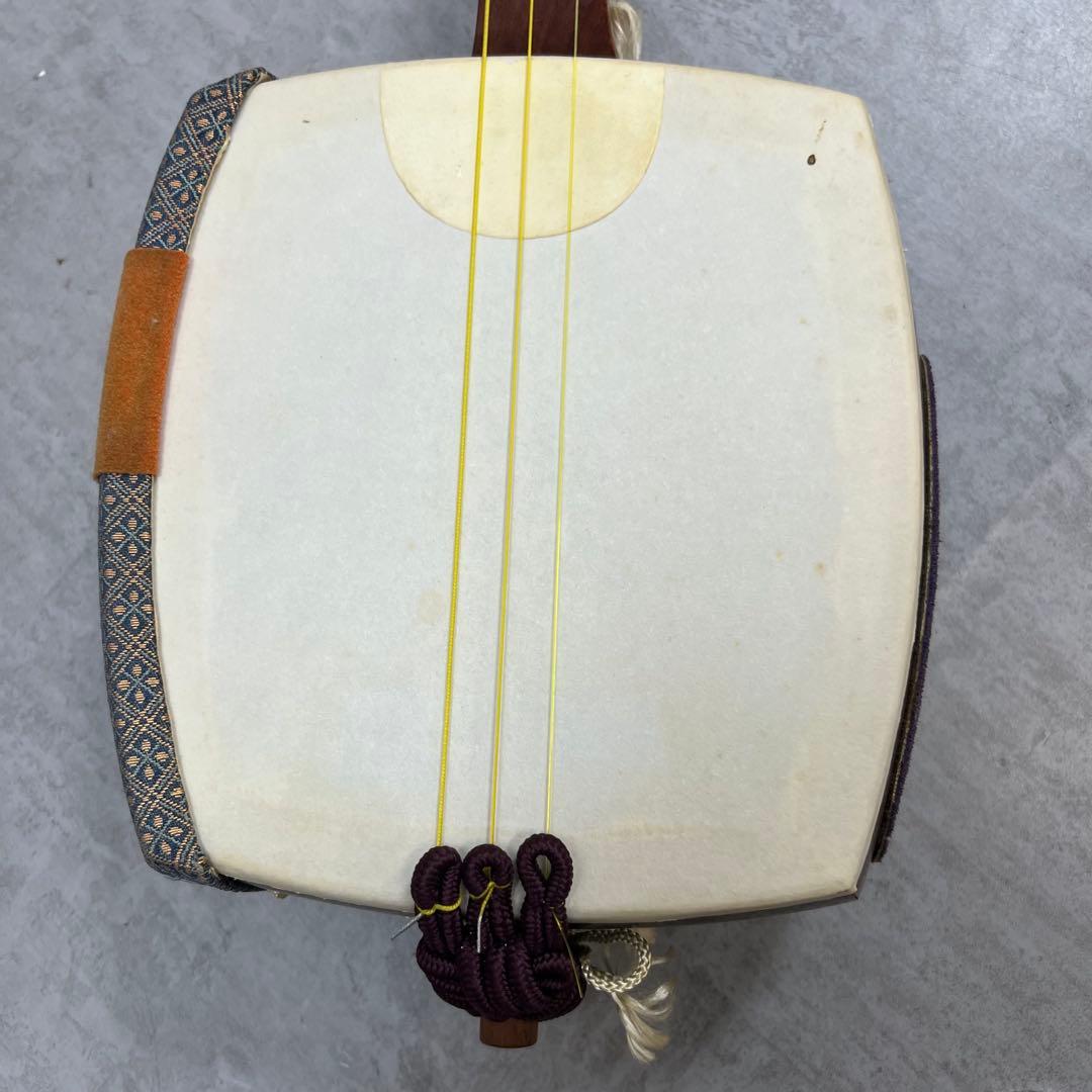 初心者おすすめ　細棹長唄三味線　正寸　和紙胴　木撥　駒　レザーハードケース