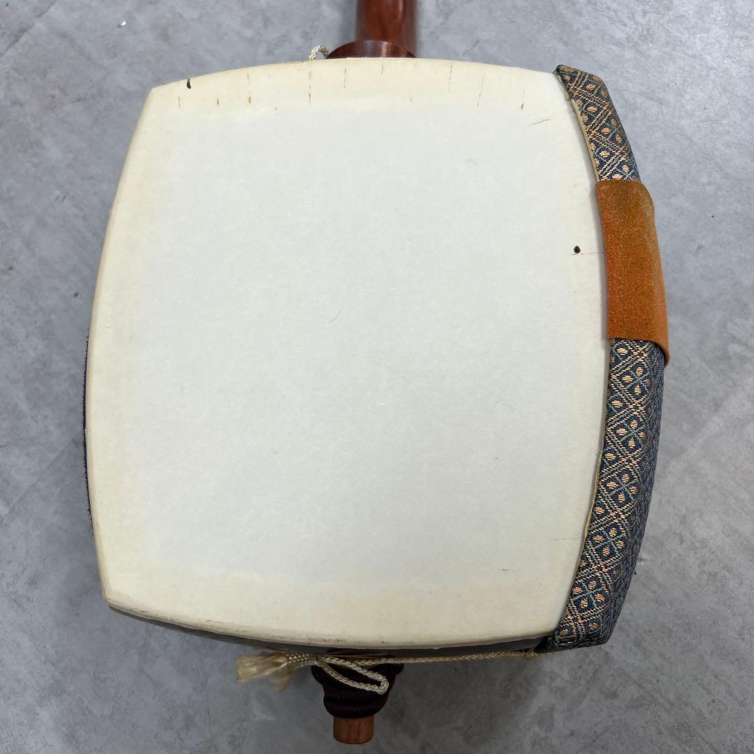 初心者おすすめ　細棹長唄三味線　正寸　和紙胴　木撥　駒　レザーハードケース