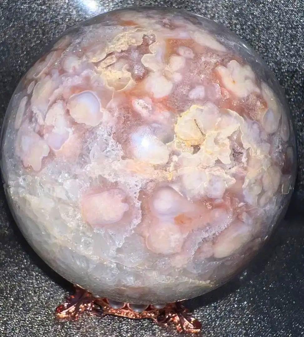 ⑭ピンクアメジスト桜瑪瑙⭐️ピンクアメジスト花瑪瑙⭐️フラワーアゲート⭐️スフィア