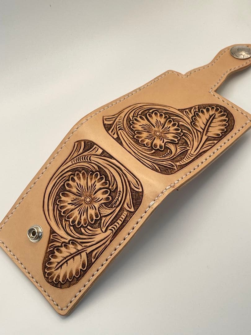 レザーハーフウォレット 《シェリダンスタイルカービング》