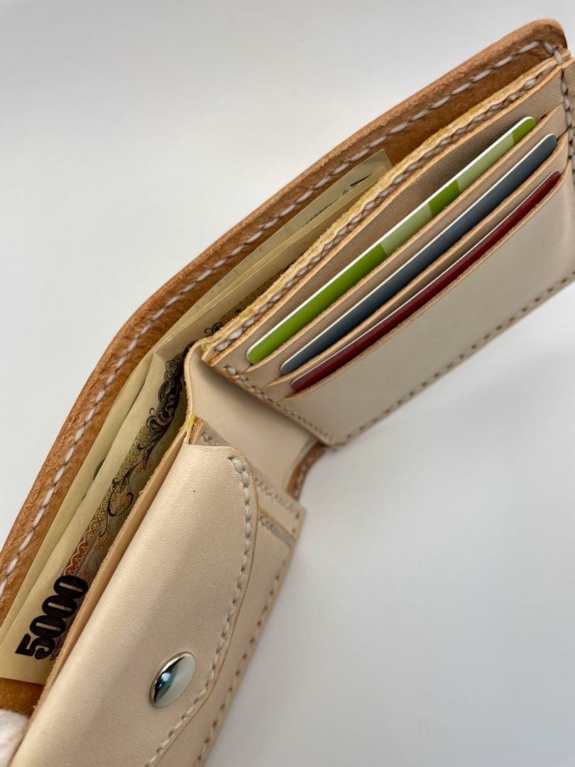 レザーハーフウォレット 《シェリダンスタイルカービング》