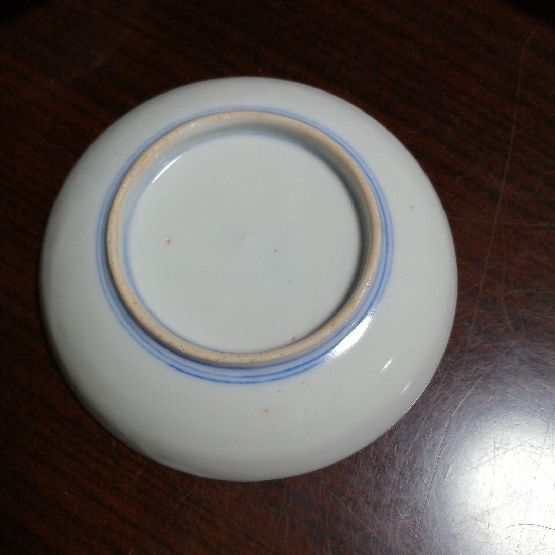 伊万里　染付雲鶴図小皿　7枚　11cm　明治〜大正期