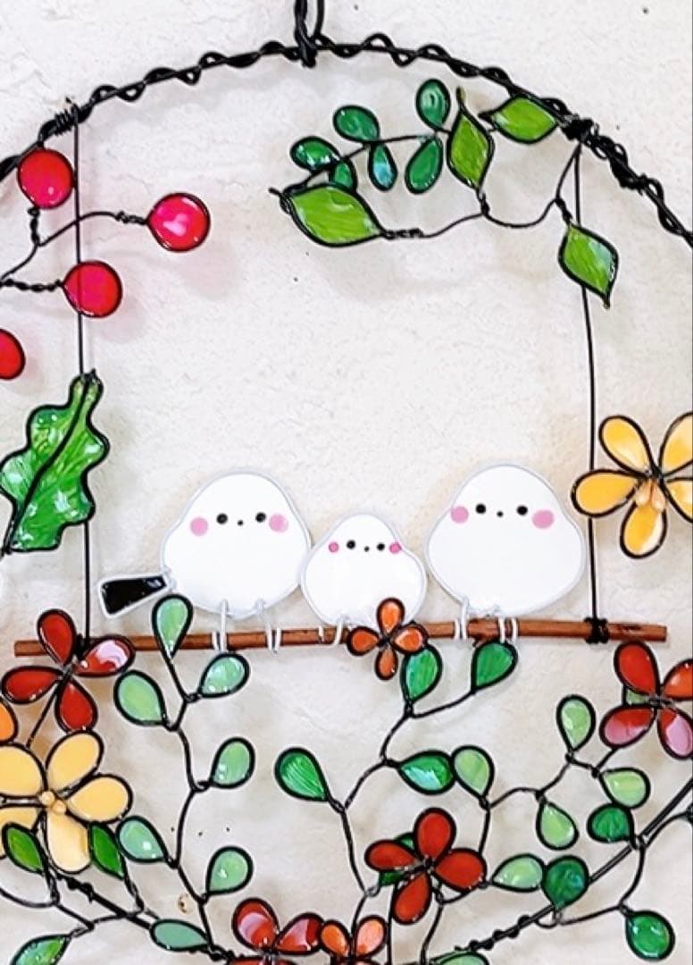 ワイヤークラフト、シマエナガちゃんのリース