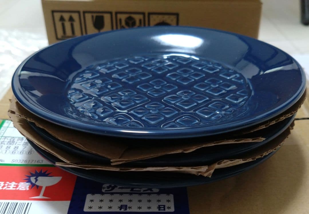 金麦花やか皿8枚セット紫陽花【新品未使用】