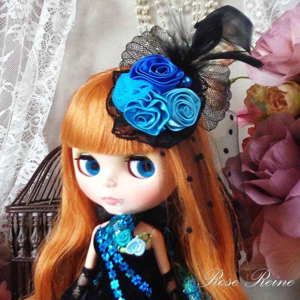 春祭セール！夜空に煌めくブラック＆ターコイズのクラシックマーメイドドレス