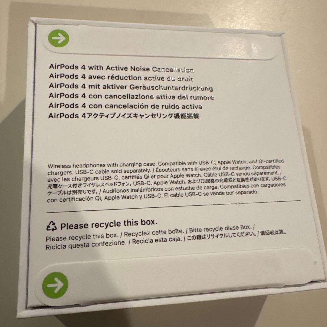 AirPods 4本体アクティブノイズキャンセリング未開封