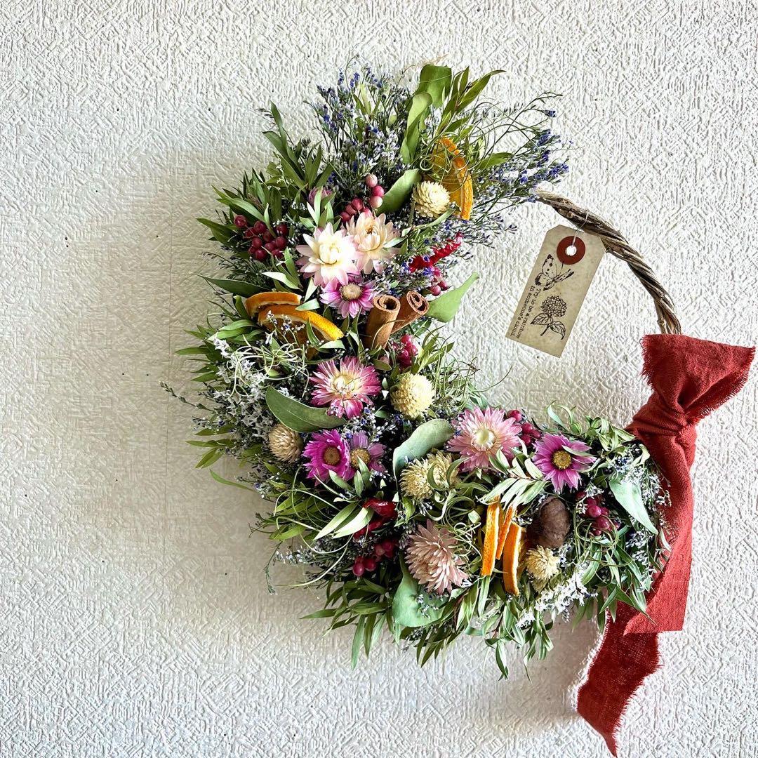 ドライフラワーリース　ドライフラワースワッグ