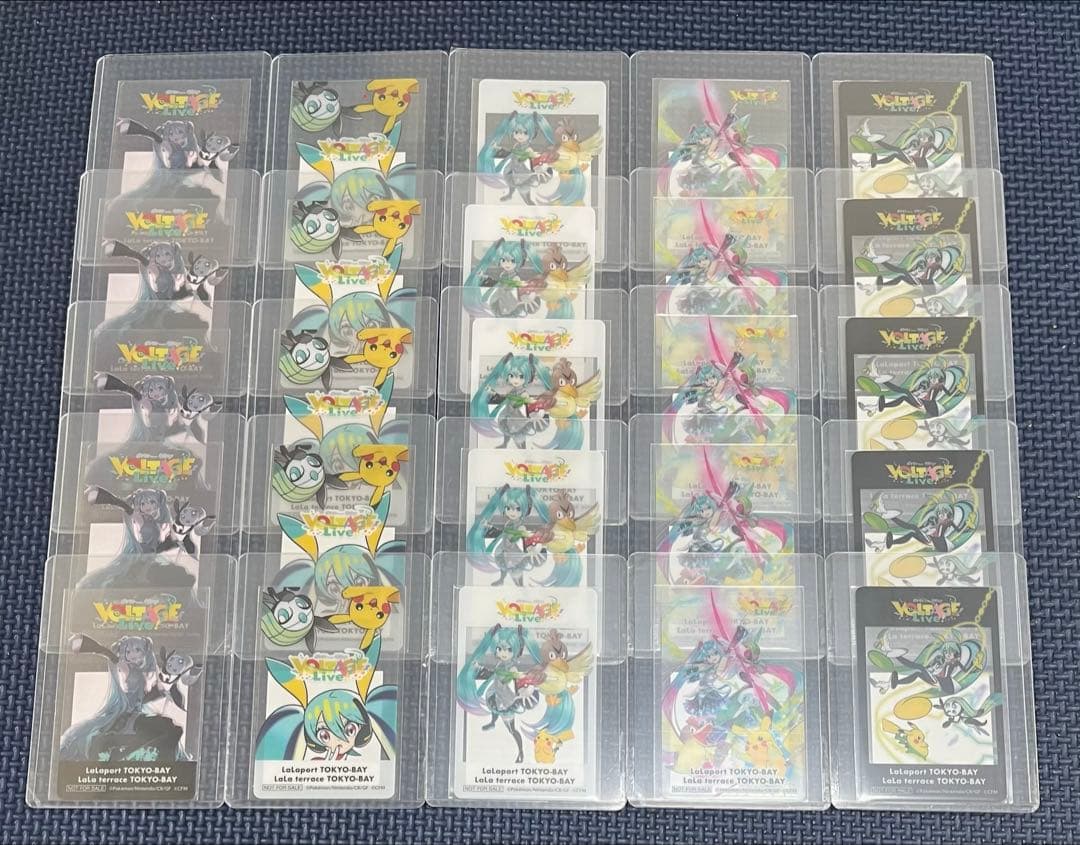 ポケミク クリアカード 25枚 5セット 初音ミク ピカチュウ ららぽーと限定
