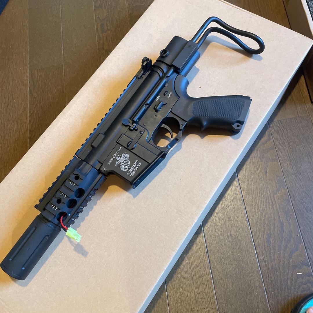 【サバゲー】M4 電動ガン MARINE ENV.M-4刻印箱付き 充電器付