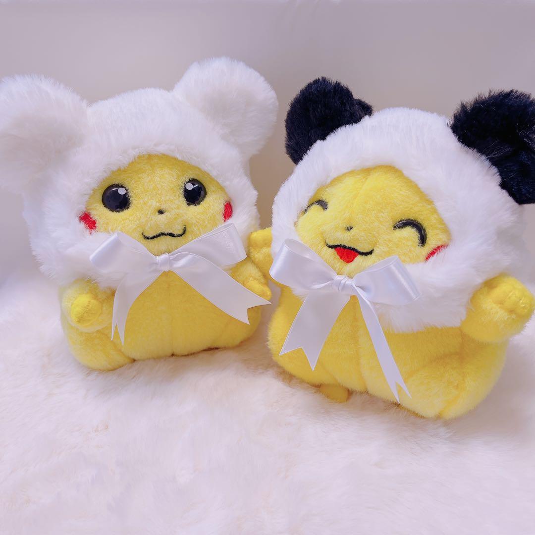 初期ピカチュウ　ハンドメイド（しろくま）③