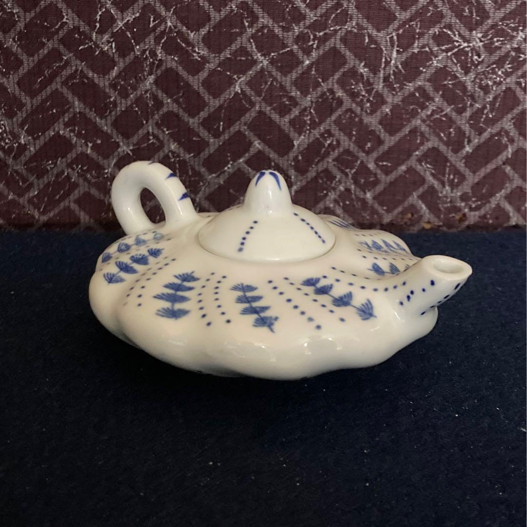 青花後手茶心壷　急須　煎茶道具