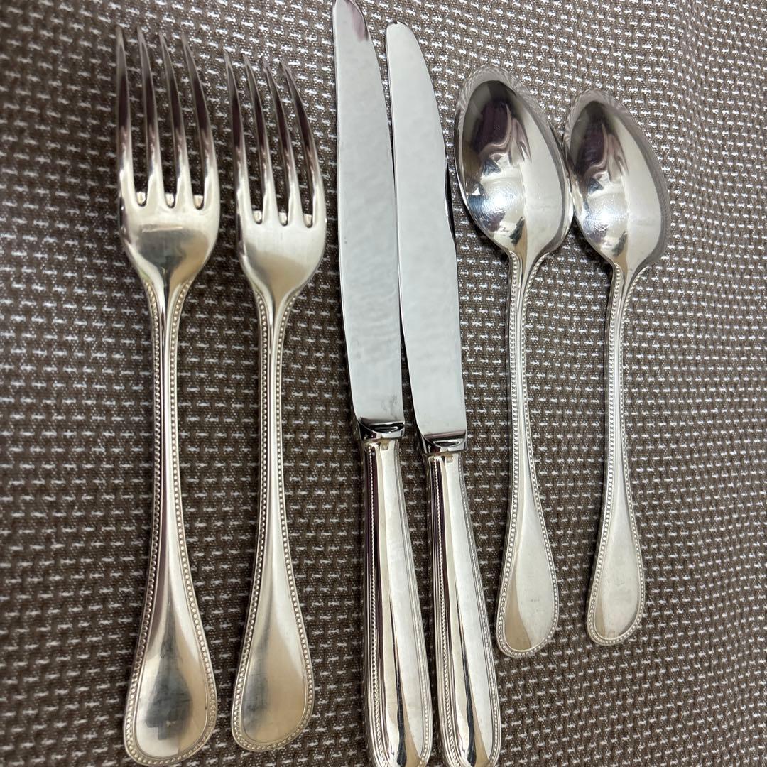 クリストフル　パール　テーブルサイズ　カトラリーセット　2セット