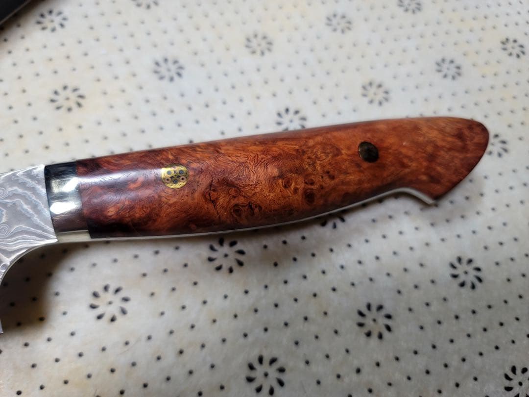 二唐刃物　暗紋 ダマスカス　sg2 筋引き　300ミリ