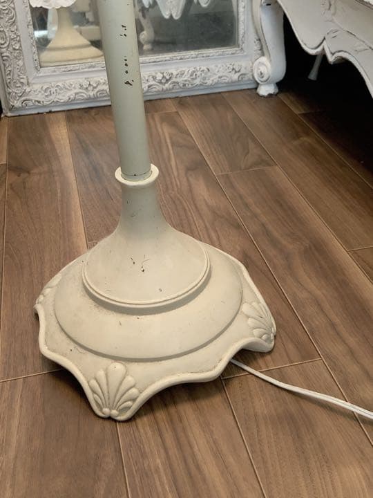 シャビー　フロアライト　モノグラム  シェード　セット　スタンドライト