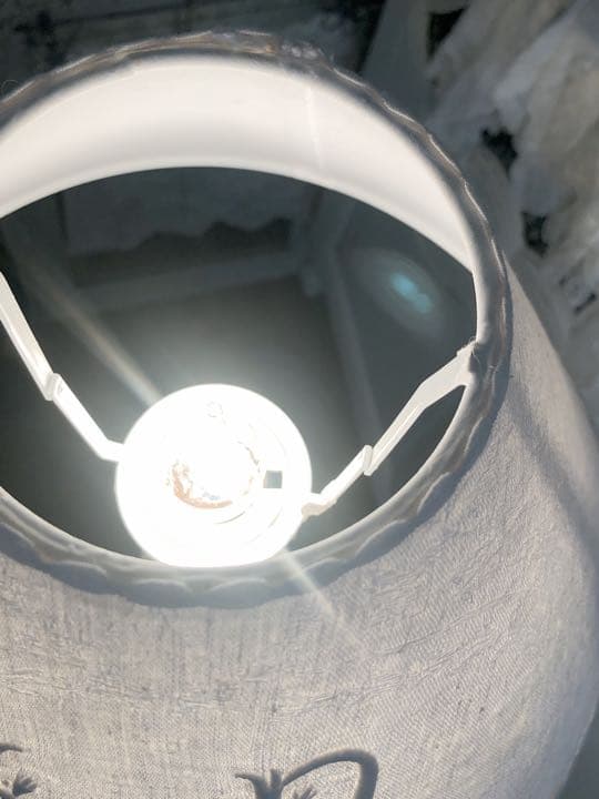 シャビー　フロアライト　モノグラム  シェード　セット　スタンドライト