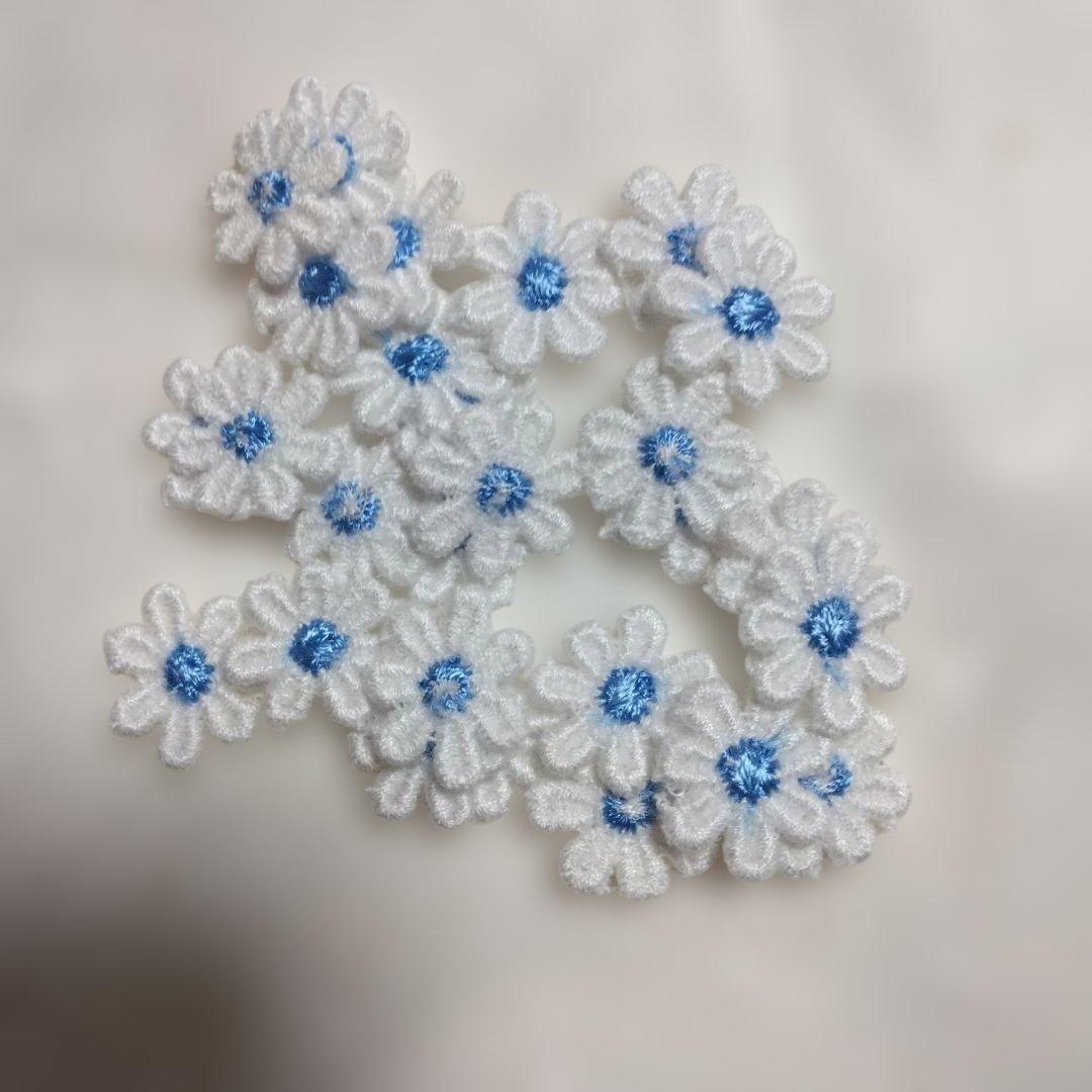 レース　プチフラワー（黄、青、ピンク）