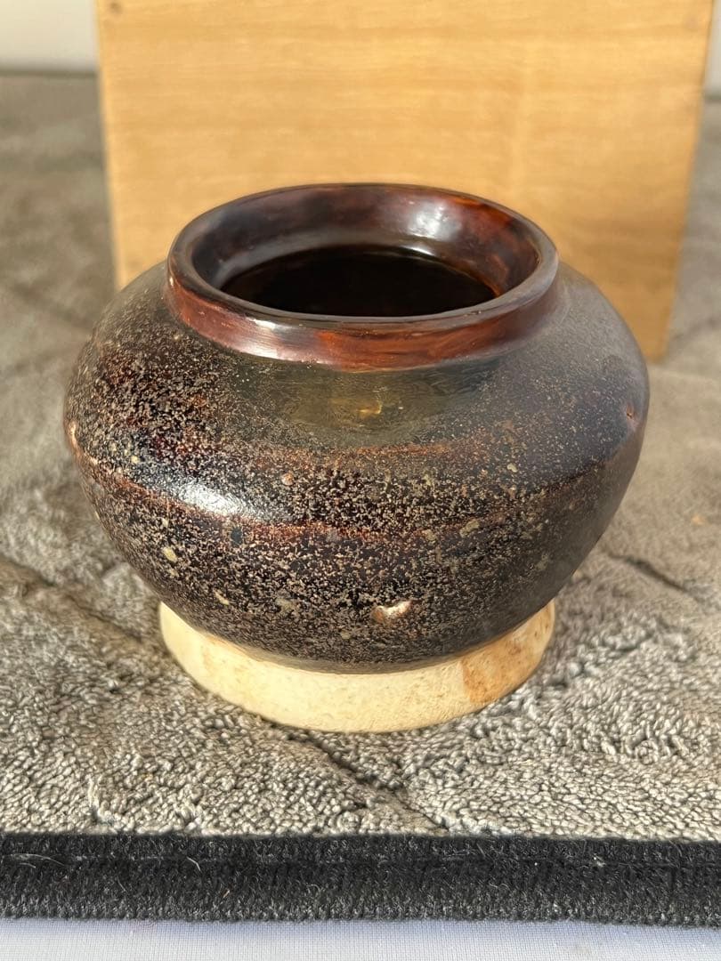 古美術　黒釉小壷　XG-591