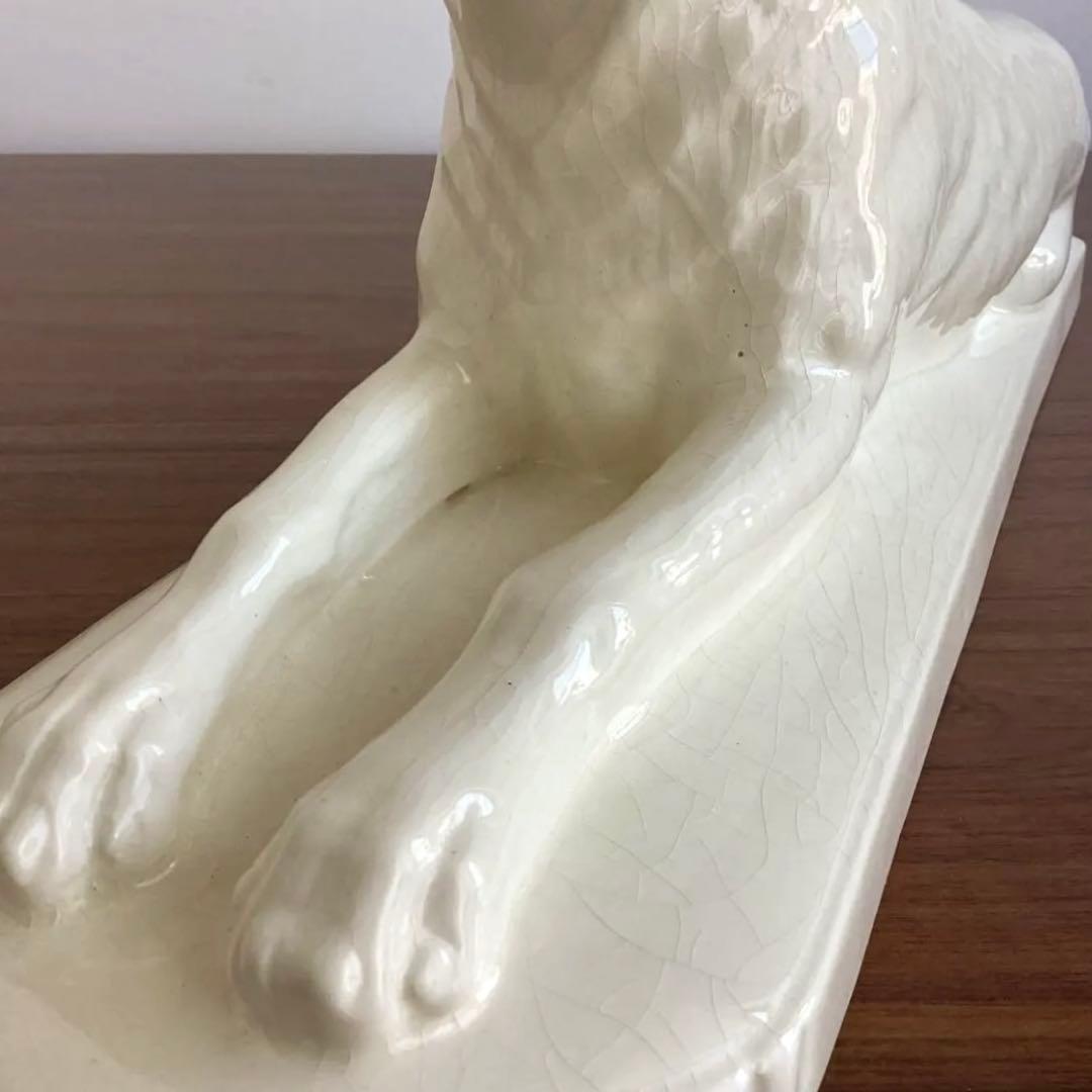 フランスアンティーク ♧ サルグミンヌ ♧ 陶器のジャーマンシェパード像