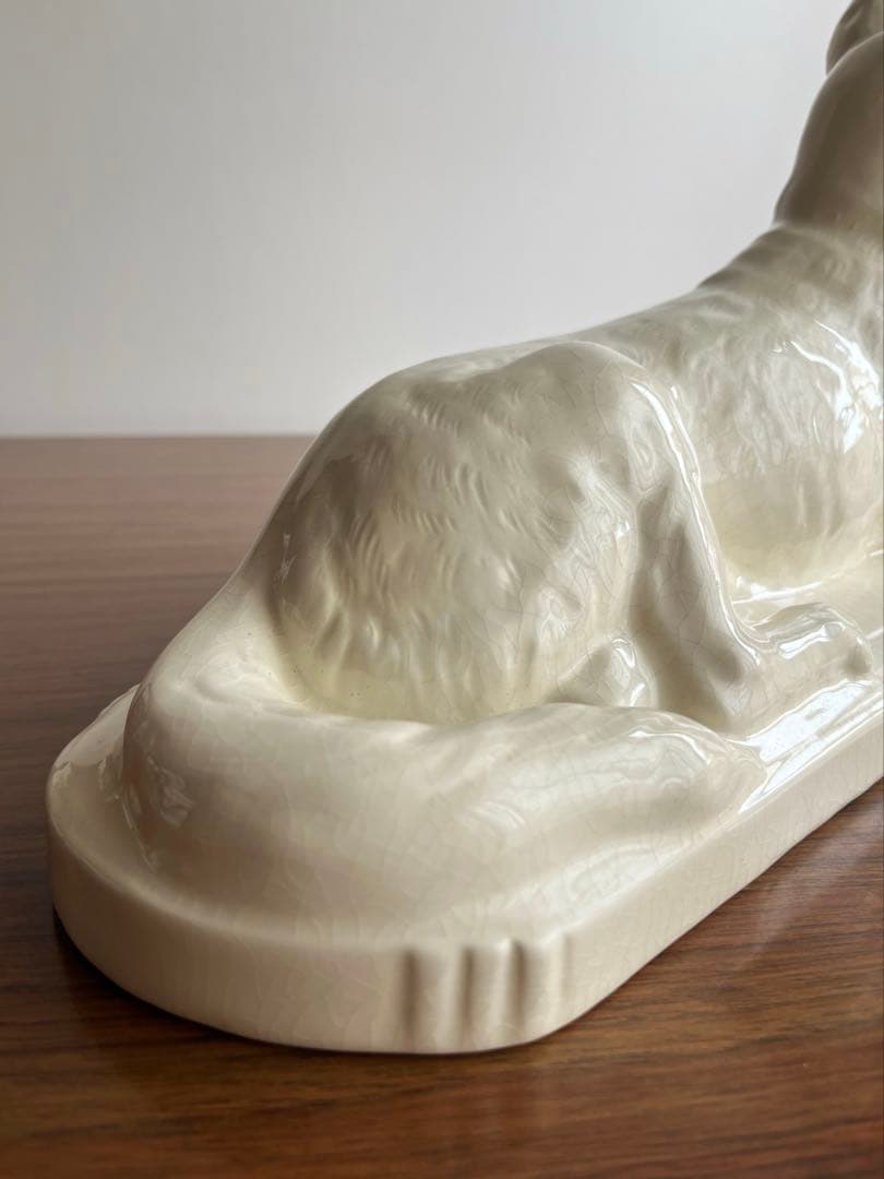 フランスアンティーク ♧ サルグミンヌ ♧ 陶器のジャーマンシェパード像