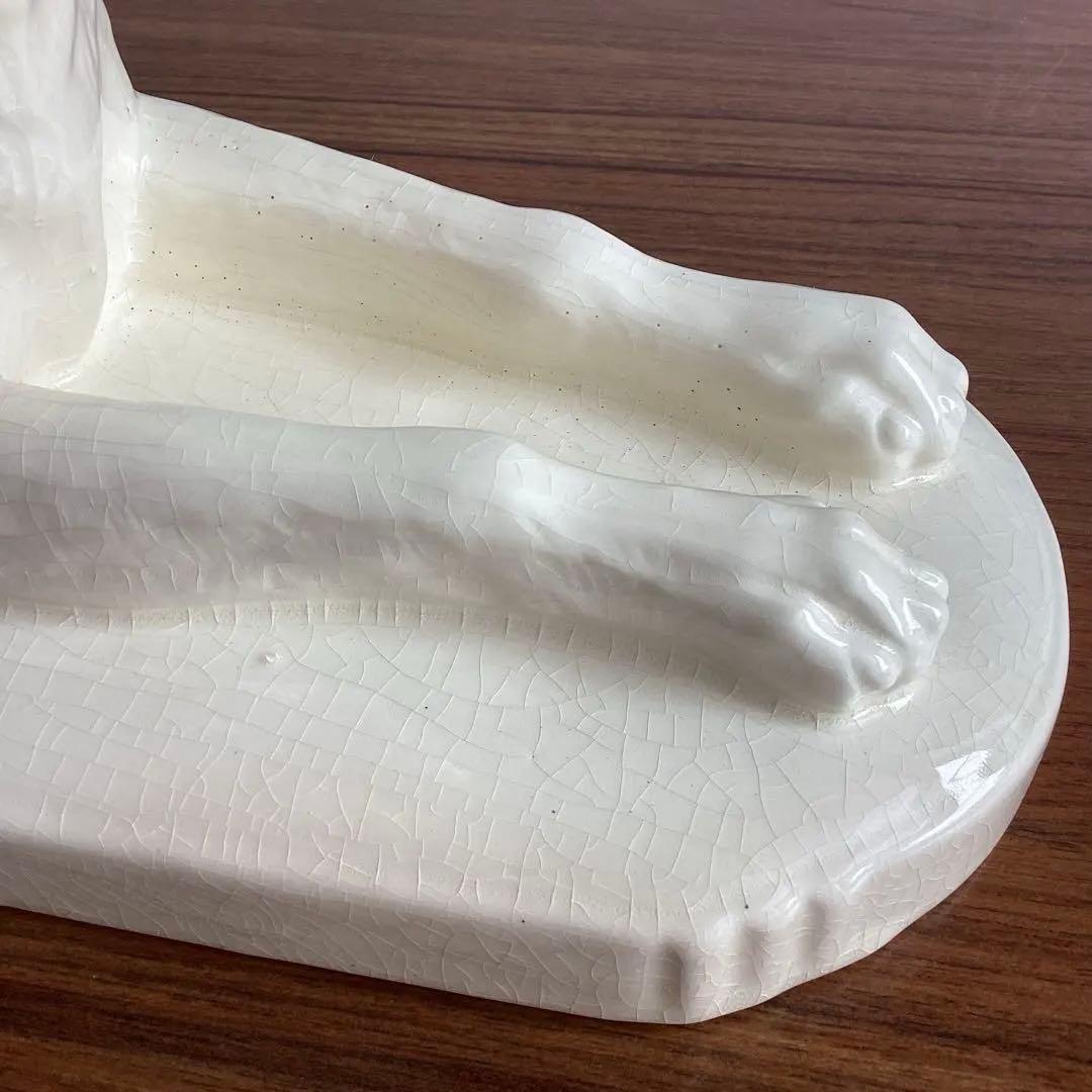 フランスアンティーク ♧ サルグミンヌ ♧ 陶器のジャーマンシェパード像