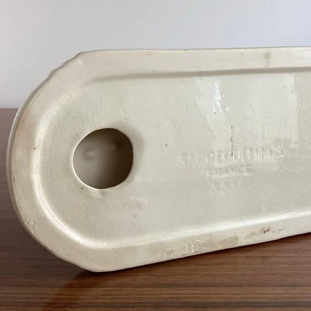 フランスアンティーク ♧ サルグミンヌ ♧ 陶器のジャーマンシェパード像