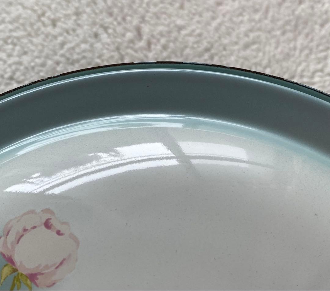 イマン　ポワージュ　ホーロー製蓋付き特大バケツ　ストッカー　目立つ欠け無し❣️