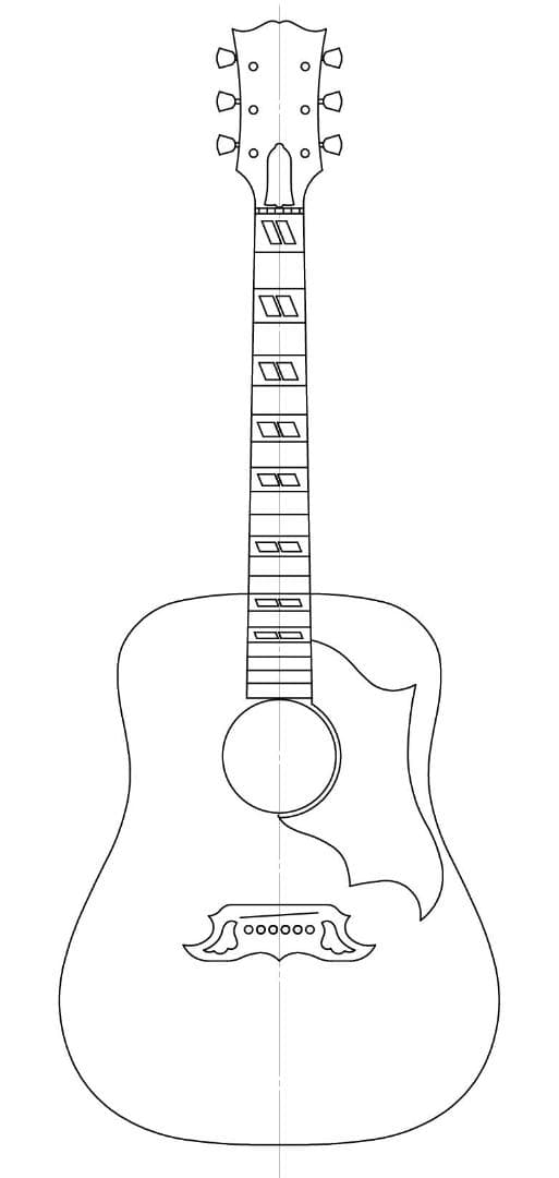 azu　Gibson DOVE OAN　ミニチュアギター模型