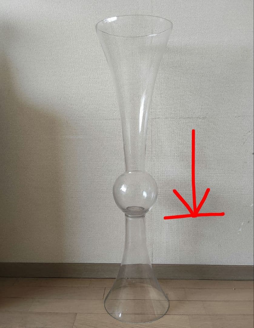 クリアガラス フラワーベース