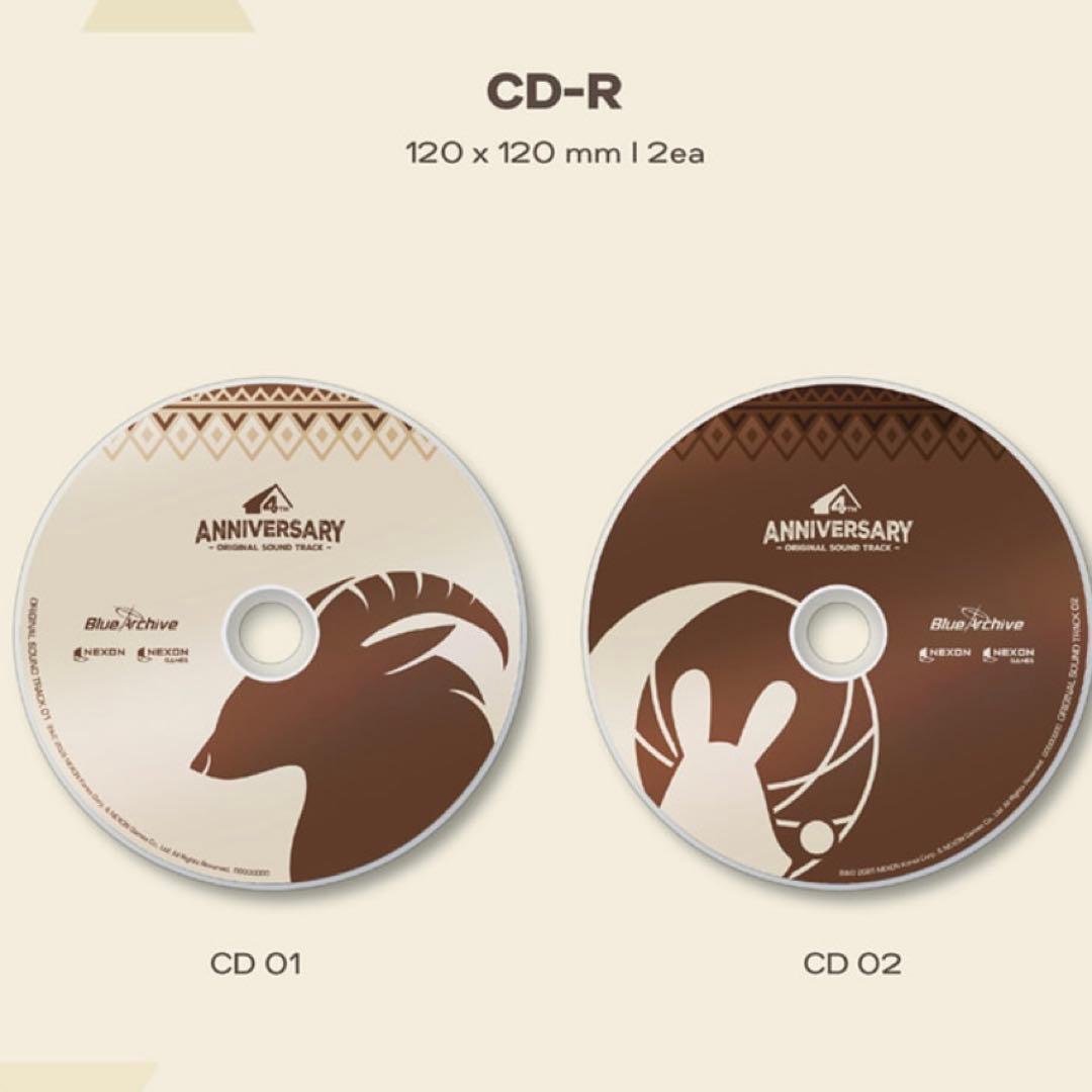 ブルーアーカイブ　韓国　4周年記念　OST CD アルバム　パッケージ