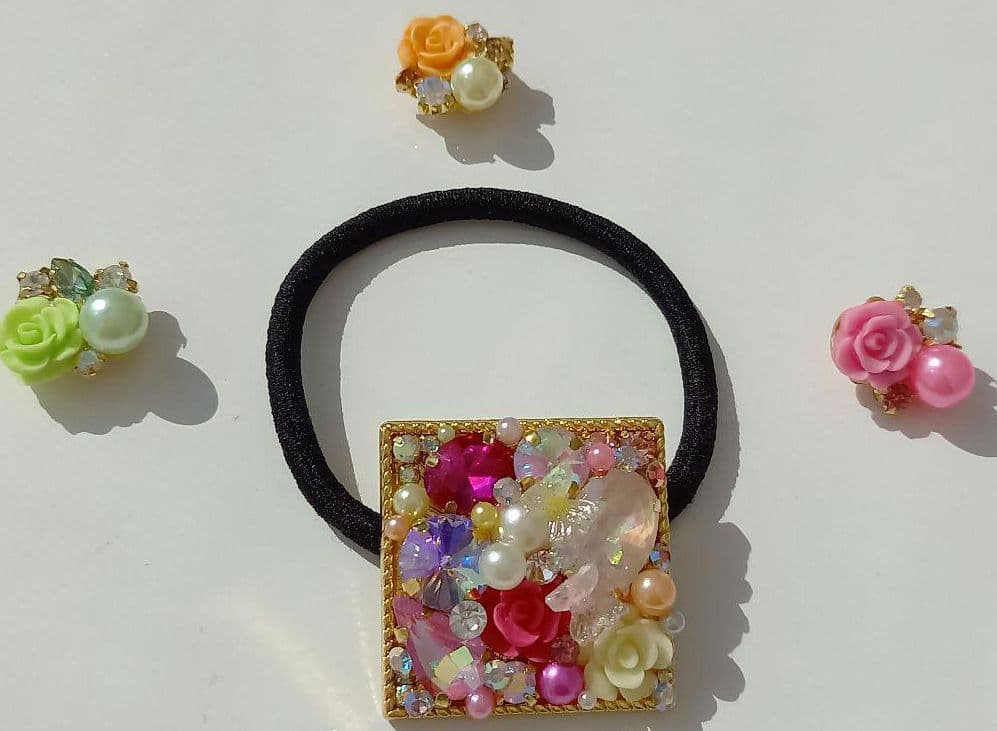 限定特典！Flower butterfly☆キラキラヘアゴム