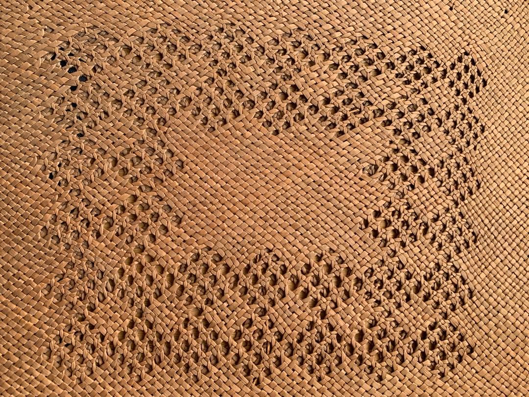 い草 透かし模様 座布団カバー 4枚セット　骨董　時代物　昭和