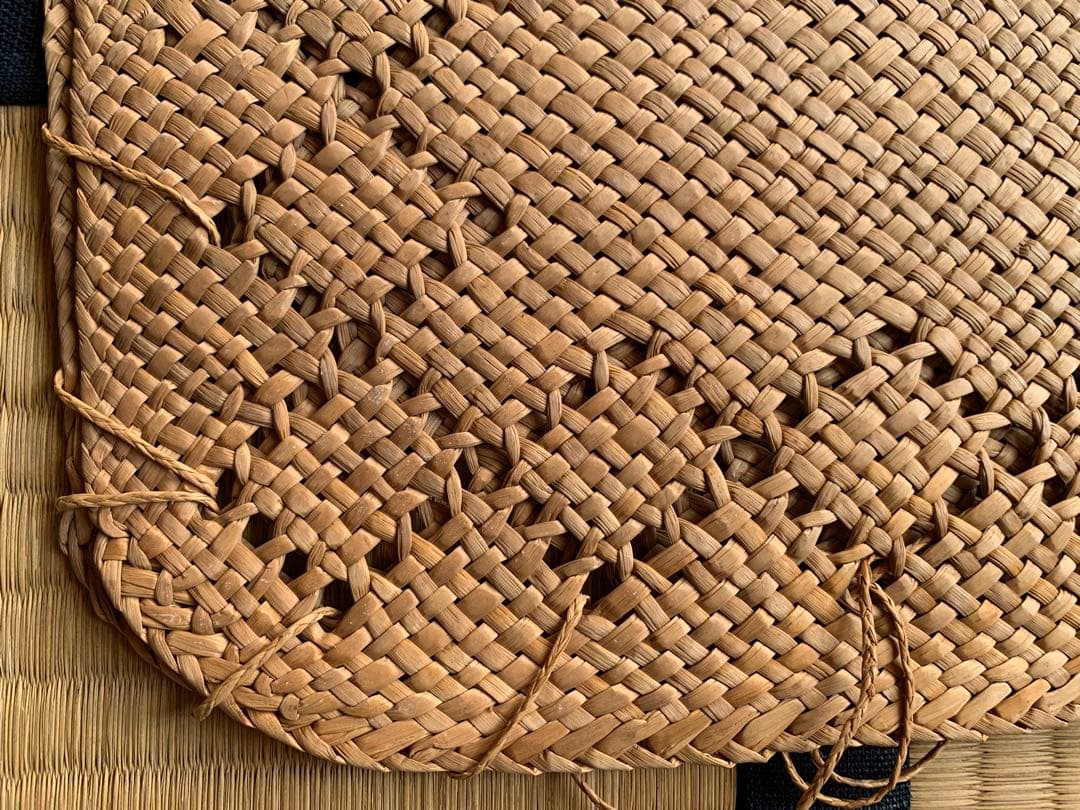 い草 透かし模様 座布団カバー 4枚セット　骨董　時代物　昭和