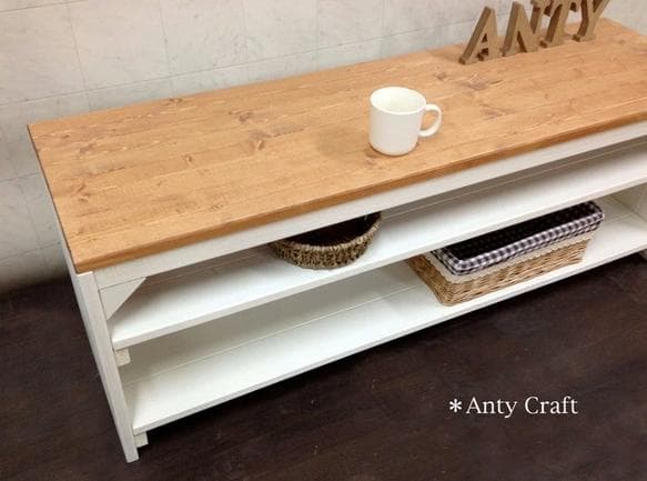 サイズオーダー可】【引取可能】TV台 ソファテーブル PC台 飾り棚 LO/W