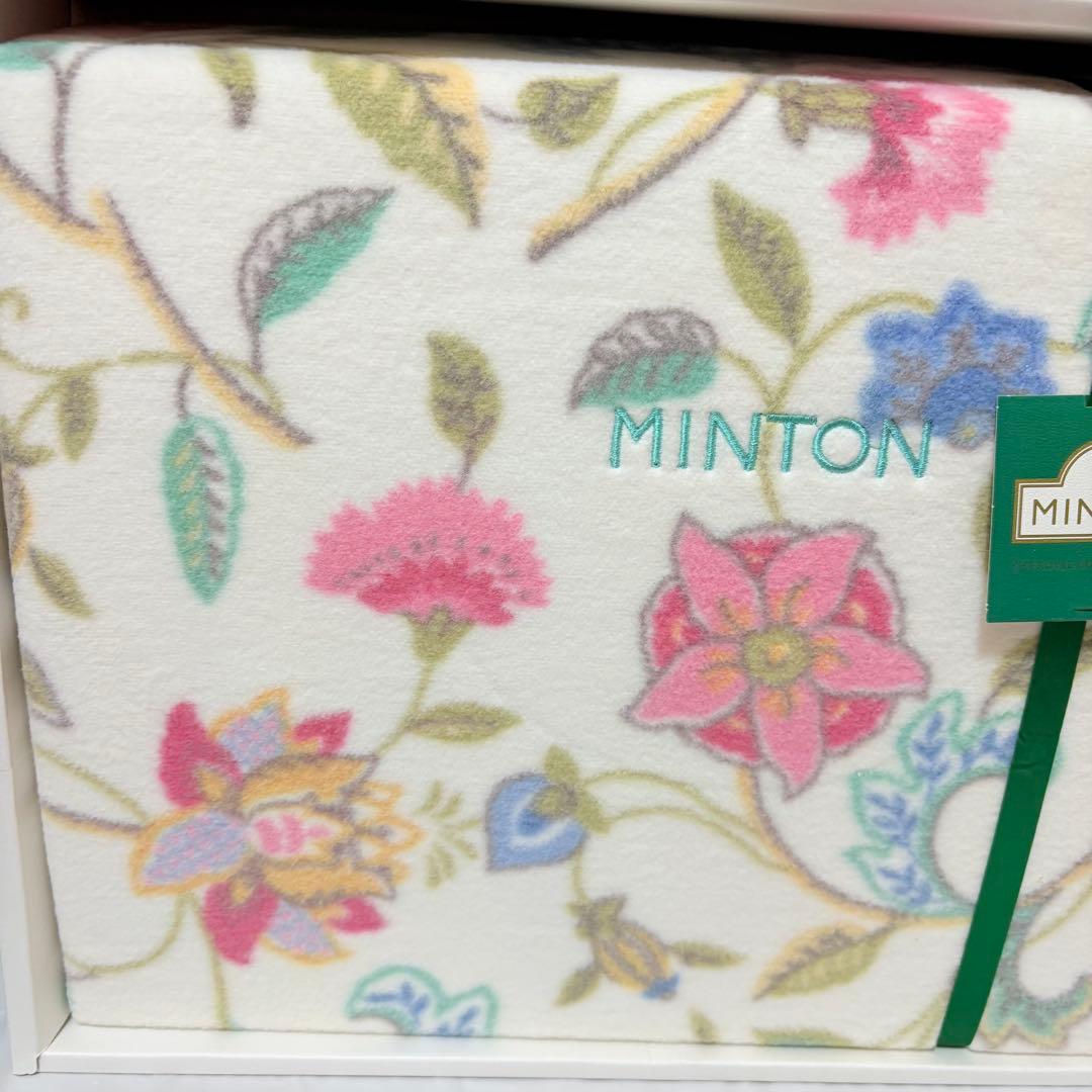 MINTON ミントン　綿毛布　花柄　レアデザイン
