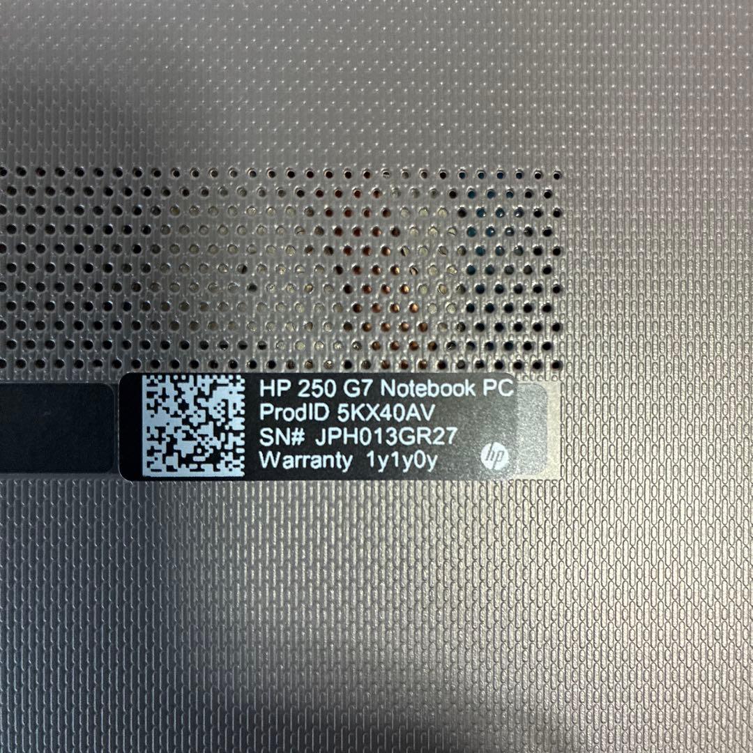 HP 250 G7 / 第7世代i3 / 8G SSD256GB 直ぐ使用可