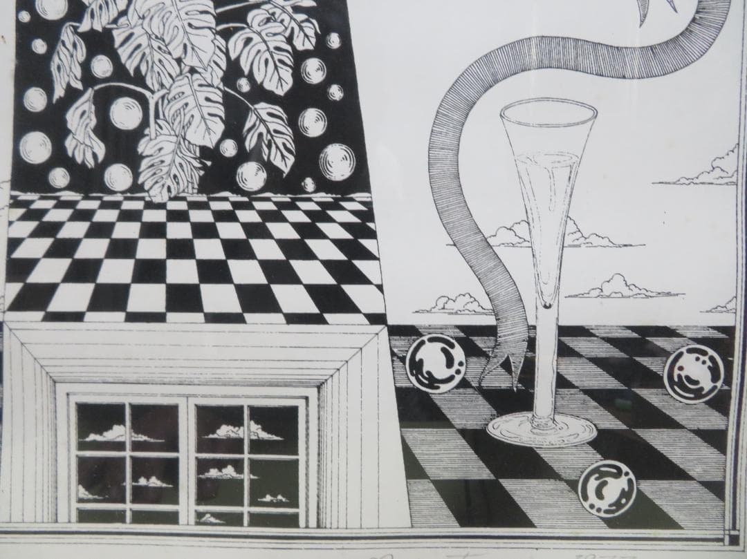 安垣春一　「女性像」　リトグラフ（9/15）　西日本スポーツ新聞イラスト担当