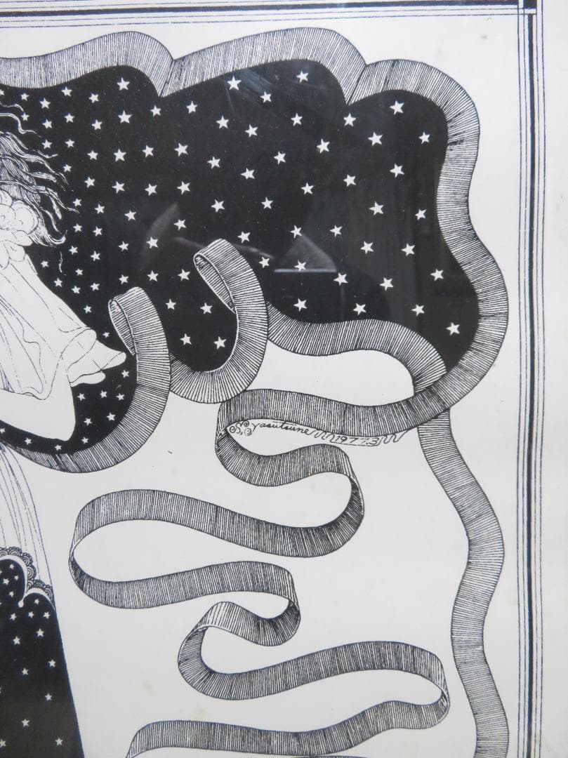 安垣春一　「女性像」　リトグラフ（9/15）　西日本スポーツ新聞イラスト担当