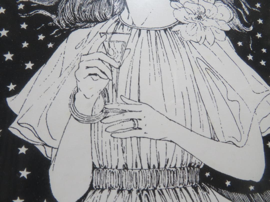 安垣春一　「女性像」　リトグラフ（9/15）　西日本スポーツ新聞イラスト担当