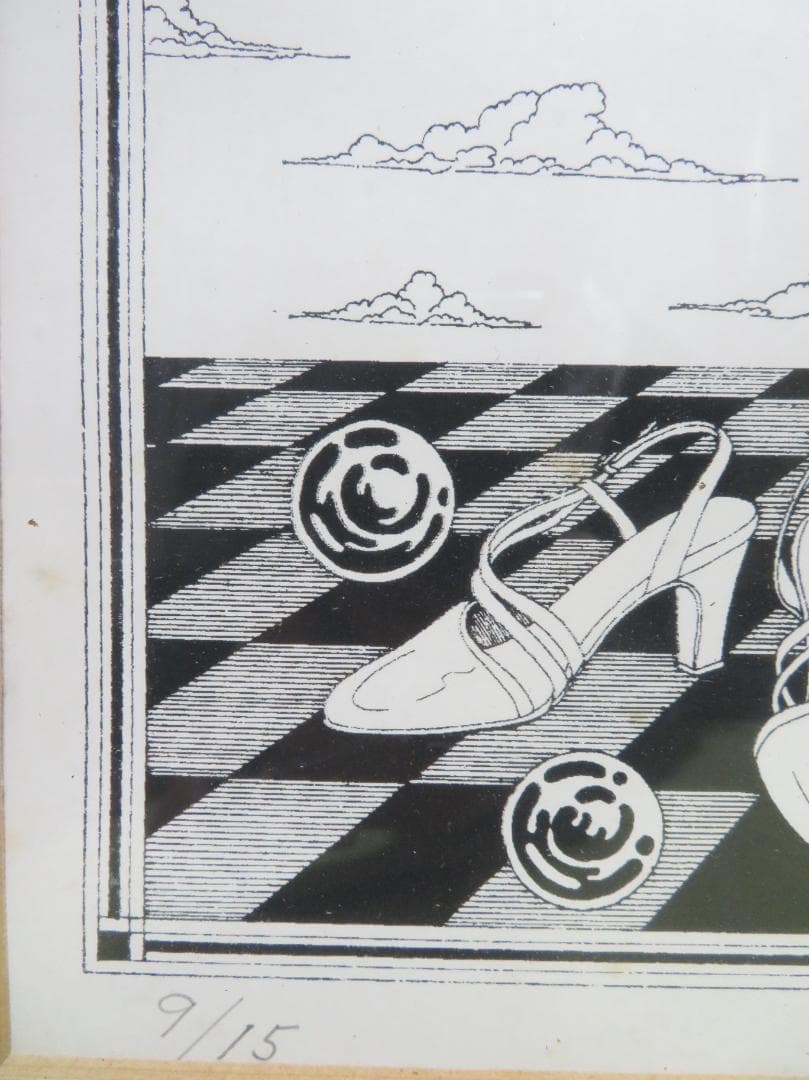 安垣春一　「女性像」　リトグラフ（9/15）　西日本スポーツ新聞イラスト担当