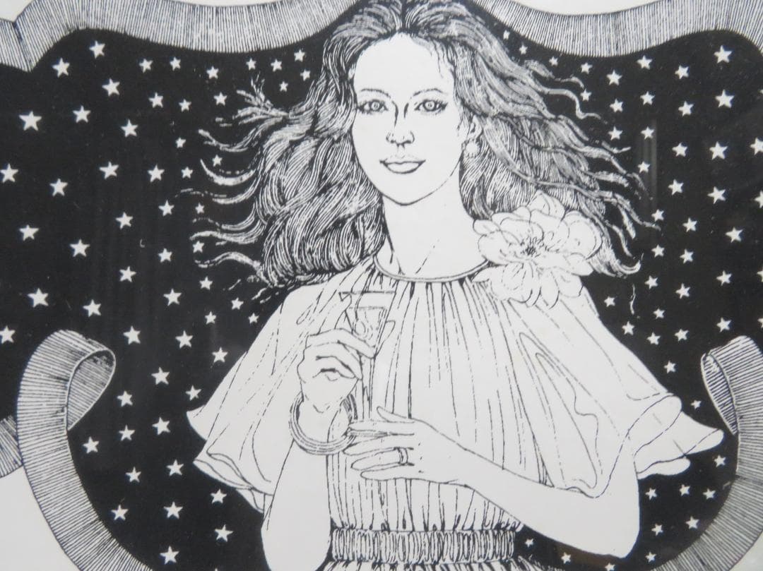 安垣春一　「女性像」　リトグラフ（9/15）　西日本スポーツ新聞イラスト担当