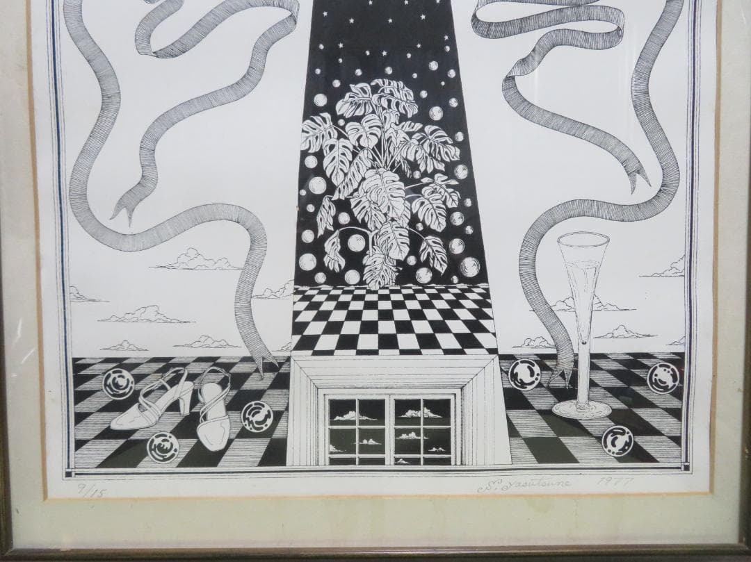 安垣春一　「女性像」　リトグラフ（9/15）　西日本スポーツ新聞イラスト担当