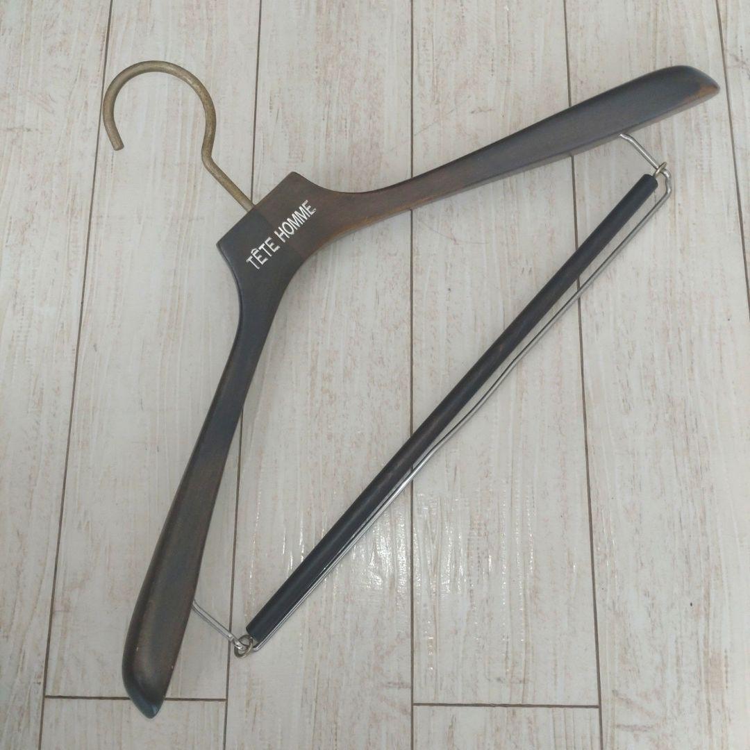 80s【TETE HOMME】ウッドハンガー レア 希少 ヴィンテージ