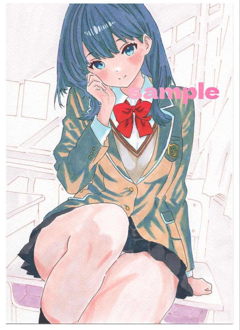 【素晴らしい太もも】一点物　手描きイラスト　原画