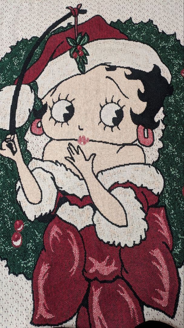 激レア❣️サンタ風☆ベティちゃん♡特大マルチカバー☆タペストリー✨ラグ