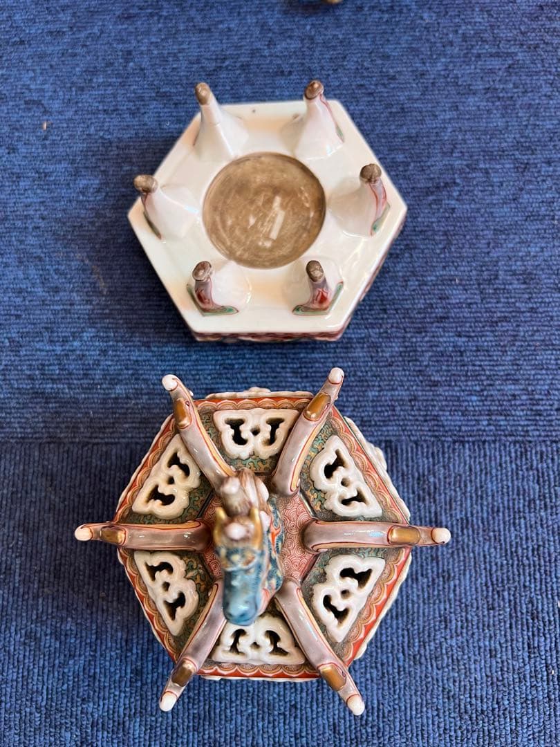 925 中国　骨董　龍型香炉　時代物