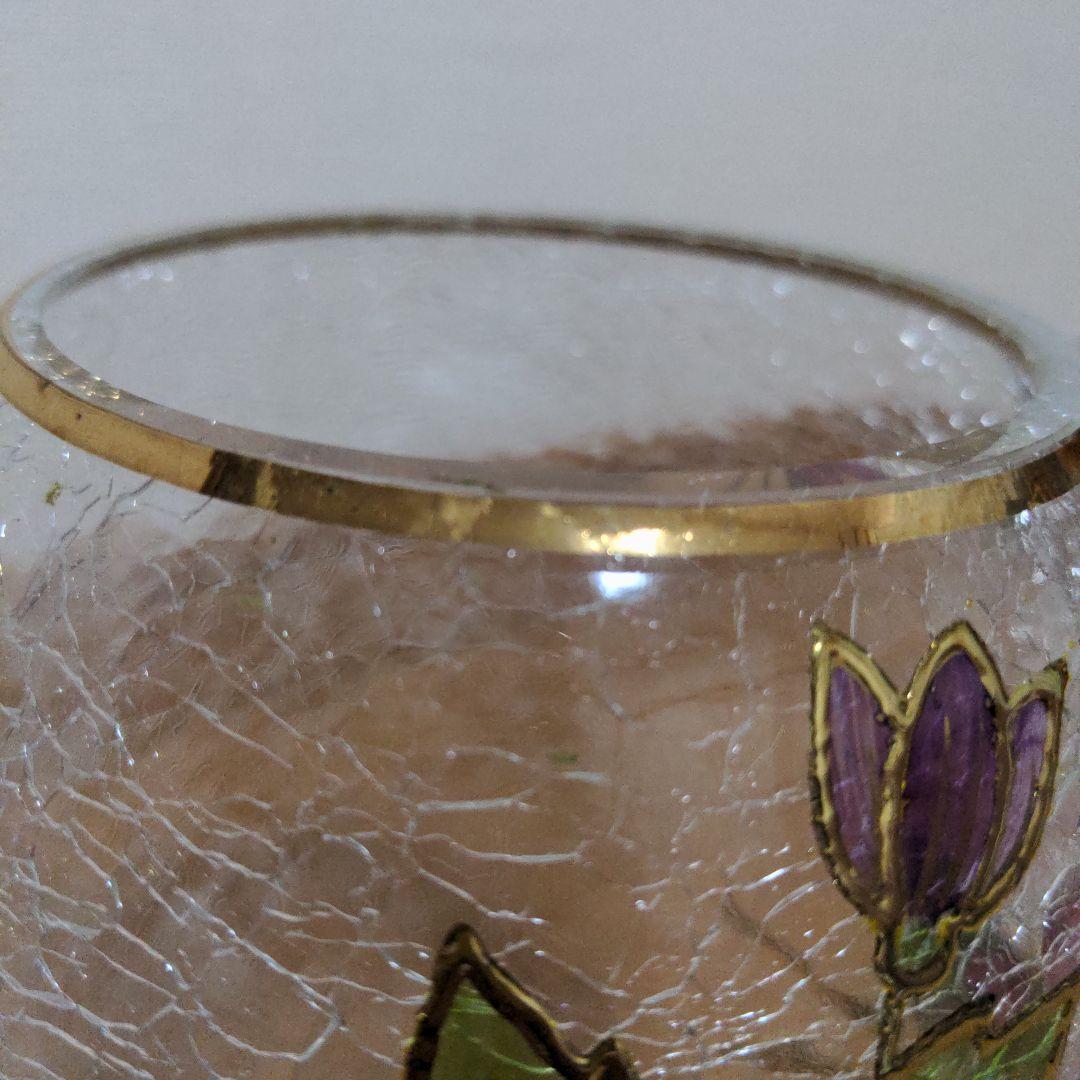 Czech　republic ボヘミアンガラス　花化　花器