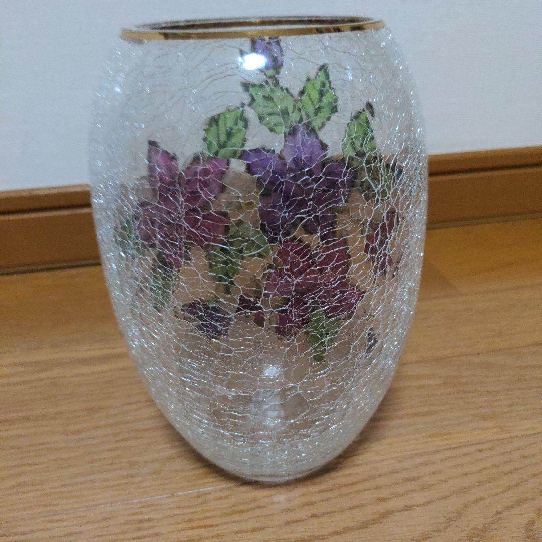 Czech　republic ボヘミアンガラス　花化　花器